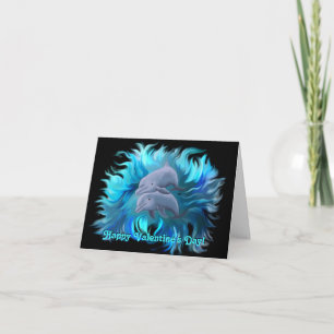 Happy Valentine's Day - Pair of dolphins Card