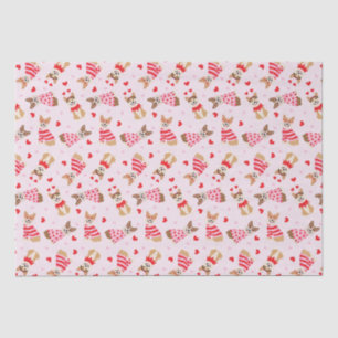Happy Valentines Day Pembroke Welsh Corgi Dogs Tissue Paper