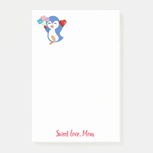 Happy Valentine's Day Penguin  Post it Note