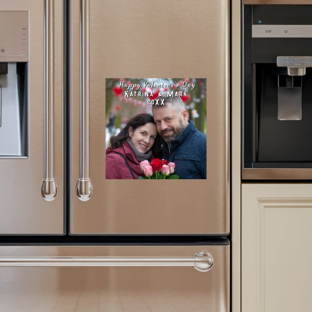 Happy Valentine's Day Personalised Magnetic Card (Creator Uploaded)