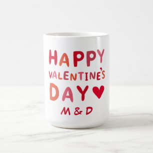 Happy Valentine's Day Personalized Monogram  Magic Mug