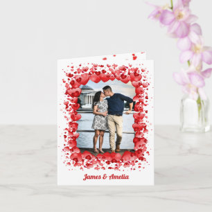 Happy Valentine's Day Photo Romantic Hearts Card