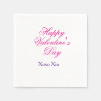 Happy Valentine's day pink purple xoxo love name c