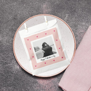 Happy Valentine's Day   Pink & Red Heart   Gift Favour Bag