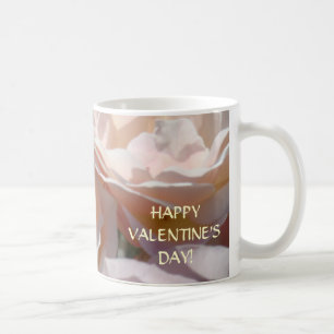 HAPPY VALENTINE'S DAY! Pink Roses Coffee cup gifts
