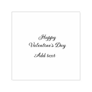 Happy Valentine's day pink text name message Self-inking Stamp