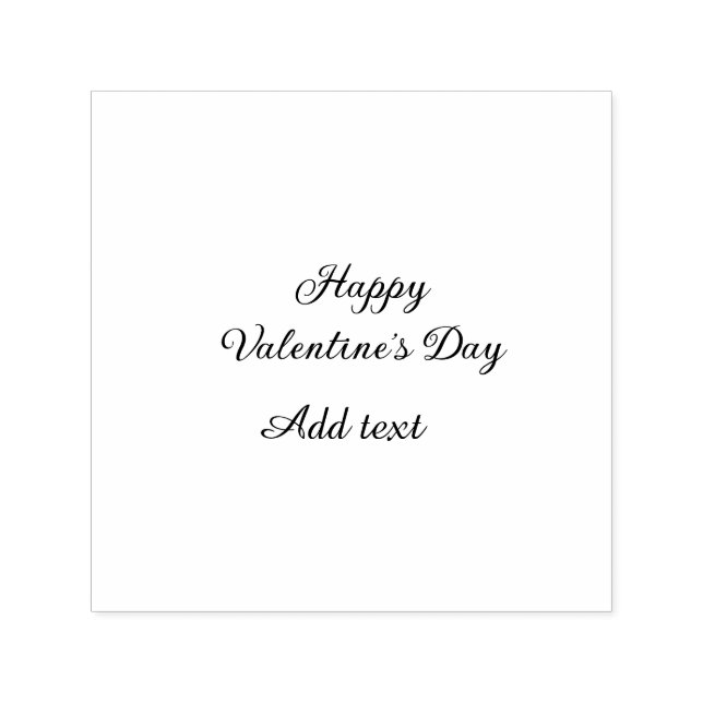 Happy Valentine's day pink text name message Self-inking Stamp (Design)