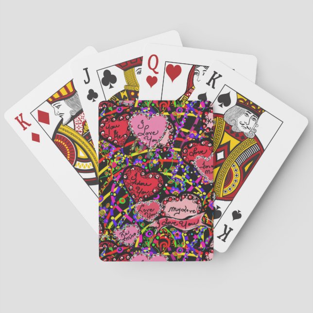 Happy Valentine's Day Playing Cards (Back)