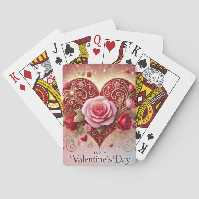Happy Valentine's day Playing Cards (Back)