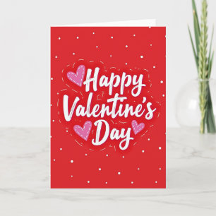 Happy Valentines Day Polka Dot Card
