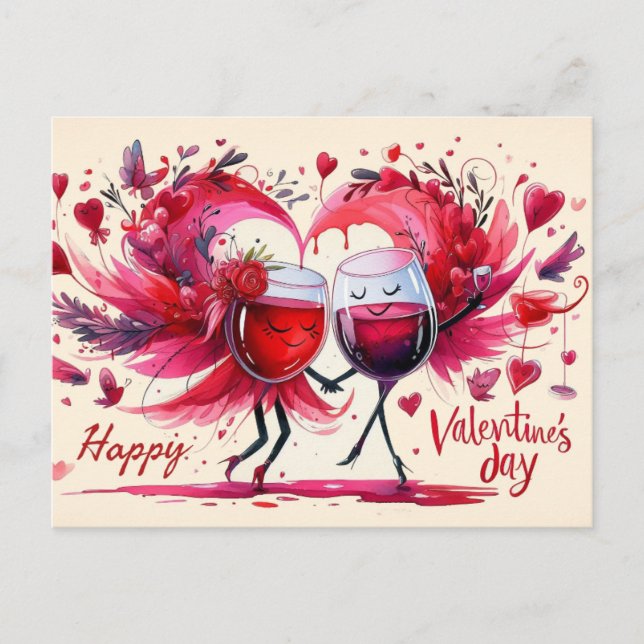Happy Valentines Day Postcard (Front)