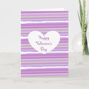 Happy Valentine's Day Pretty Purple Watercolor Card