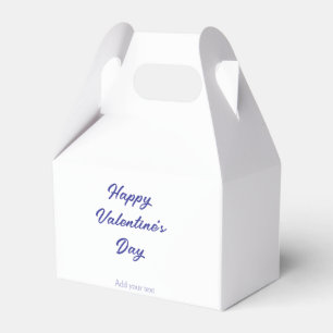 Happy Valentine's day purple name add message text Favour Box