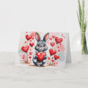 Happy Valentine's Day Rabbit Card