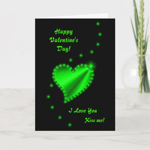 Happy Valentine's Day - Rainbow Heart with Stars Holiday Card