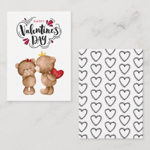 Happy Valentine's Day Red Bear School Valentine Card