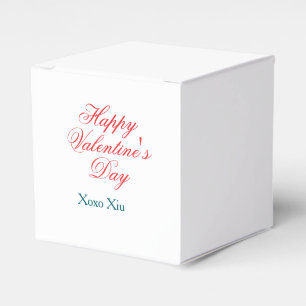Happy Valentine's day red blue xoxo love name Favour Box