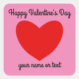 Happy Valentine's Day Red Heart #1 Stickers