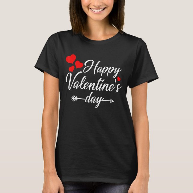 Happy Valentines Day Red Heart Couples Matching Va T-Shirt (Front)