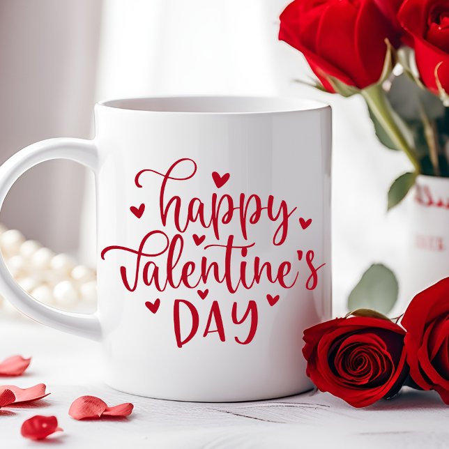 Happy Valentine's Day Red Heats Coffee Mug (Happy Valentine's Day Red Heats Coffee Mug)