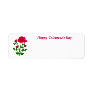 Happy Valentine's Day Return Address Label