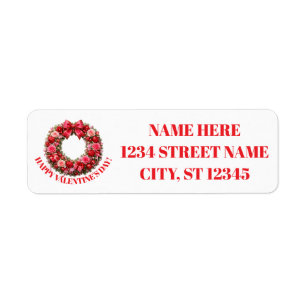HAPPY VALENTINE'S DAY! RETURN ADDRESS LABEL