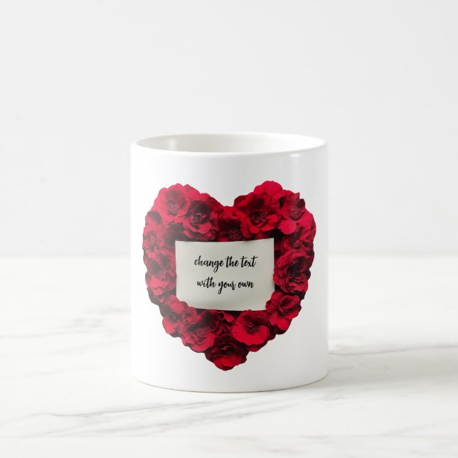 Happy Valentine's Day Rose Coffee Mug (Center)