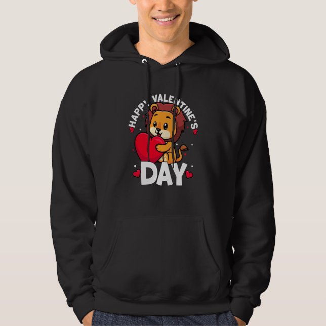Happy Valentine's Day Roses Date Night Flowers Lov Hoodie (Front)