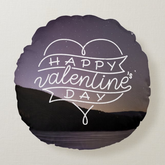 Happy Valentine's Day   Round Cushion (Front)