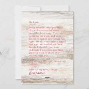 Happy Valentine's Day Rustic Romantic Holiday Card