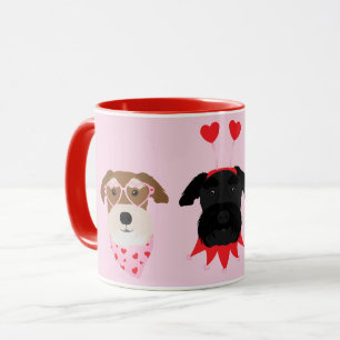 Happy Valentines Day Schnauzer Dogs Mug