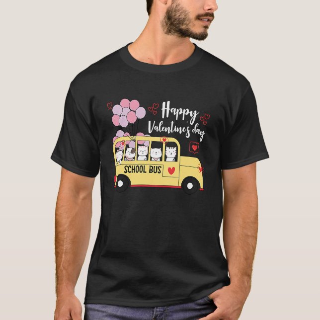 Happy Valentine's Day School Bus Driving Specalist T-Shirt (Front)