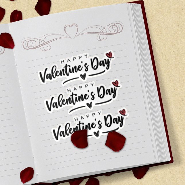 Happy Valentine's Day Scribbled Red Heart Script (Creator Uploaded)
