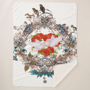 Happy valentine's day  sherpa blanket