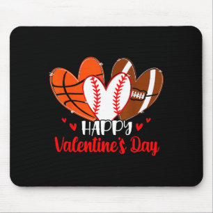Happy Valentines Day Shirt Boys Basketball Basebal Mouse Pad