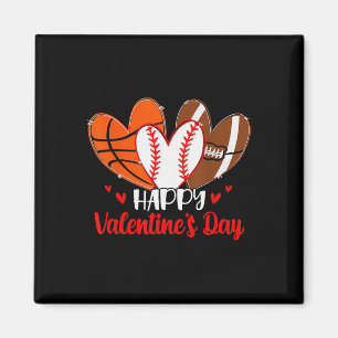 Happy Valentines Day Shirt Boys Sketll Sell Footll Magnet