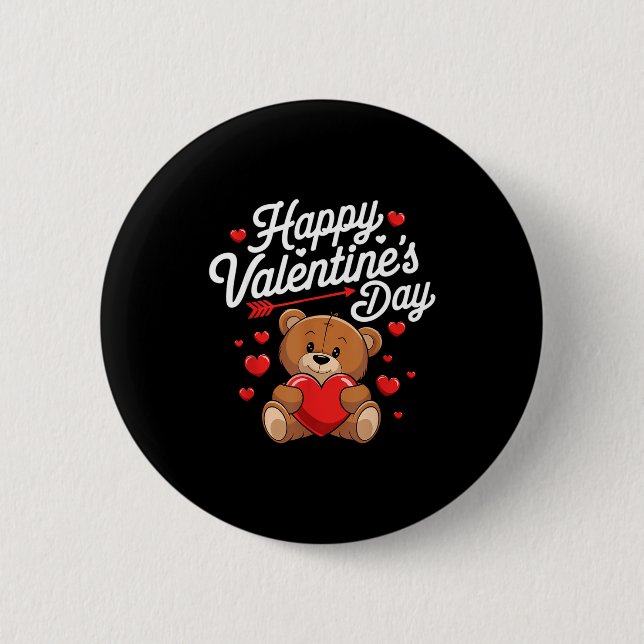 Happy Valentines Day Shirts Women Cute Valentine  6 Cm Round Badge (Front)