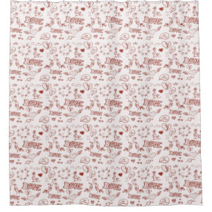 Happy Valentine's Day Shower Curtain