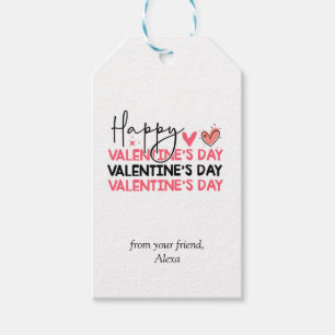 Happy Valentine's Day, Simple gift tag, Love Tags