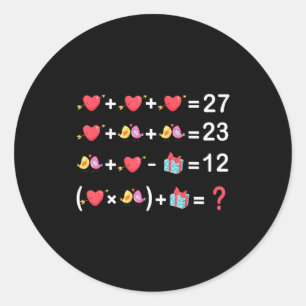 Happy Valentines Day Six Seven Gen Alpha 67 Meme M Classic Round Sticker