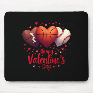 Happy Valentines Day Sketll Sell Footll Boys Mens  Mouse Pad