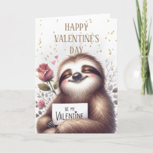 Happy Valentine's Day Sloth Card