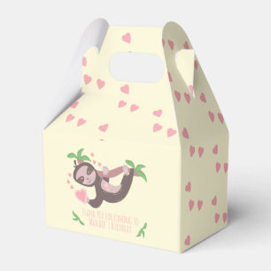 Happy Valentine's Day Sloth Hearts Birthday Favour Box
