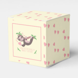 Happy Valentine's Day Sloth Hearts Birthday Favour Box