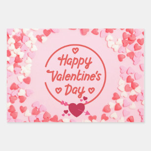 Happy Valentine's Day So Many Hearts Wrapping Paper Sheet