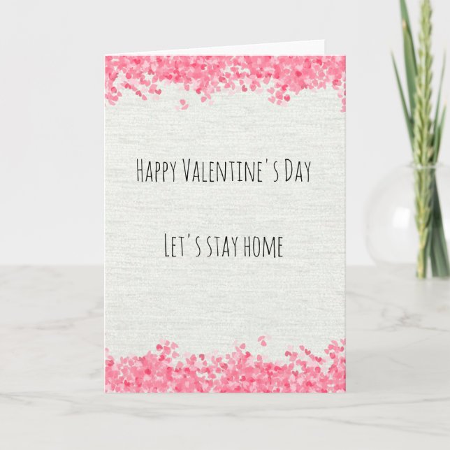 Happy Valentine's Day Social Distancing Quarantine Card (Front)