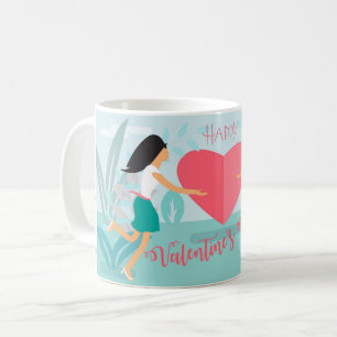 Happy Valentine's Day Spring Garden Coffee Mug