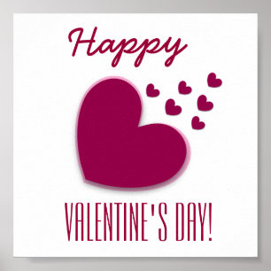 Happy Valentine's Day Sprinkling of Hearts A04 Poster