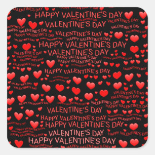 Happy Valentine's Day Square Sticker