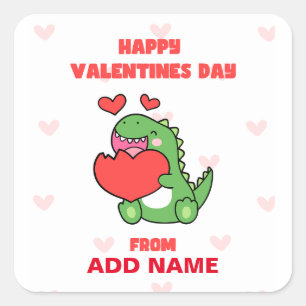 Happy Valentines Day Square Sticker
